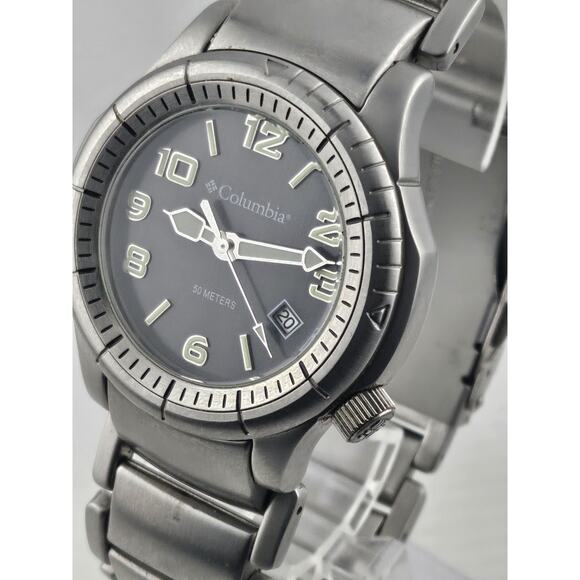 Columbia Men's Glows In The Dark Quartz Watch CL-1022 New Battery Running - Picture 9 of 13